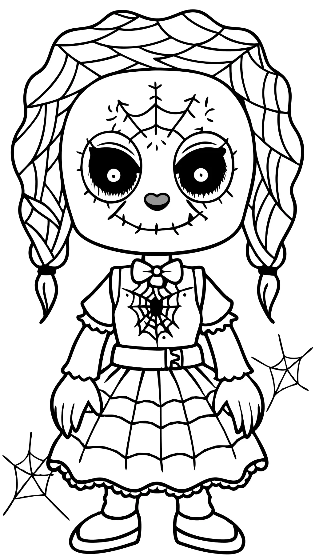 creepy doll coloring pages